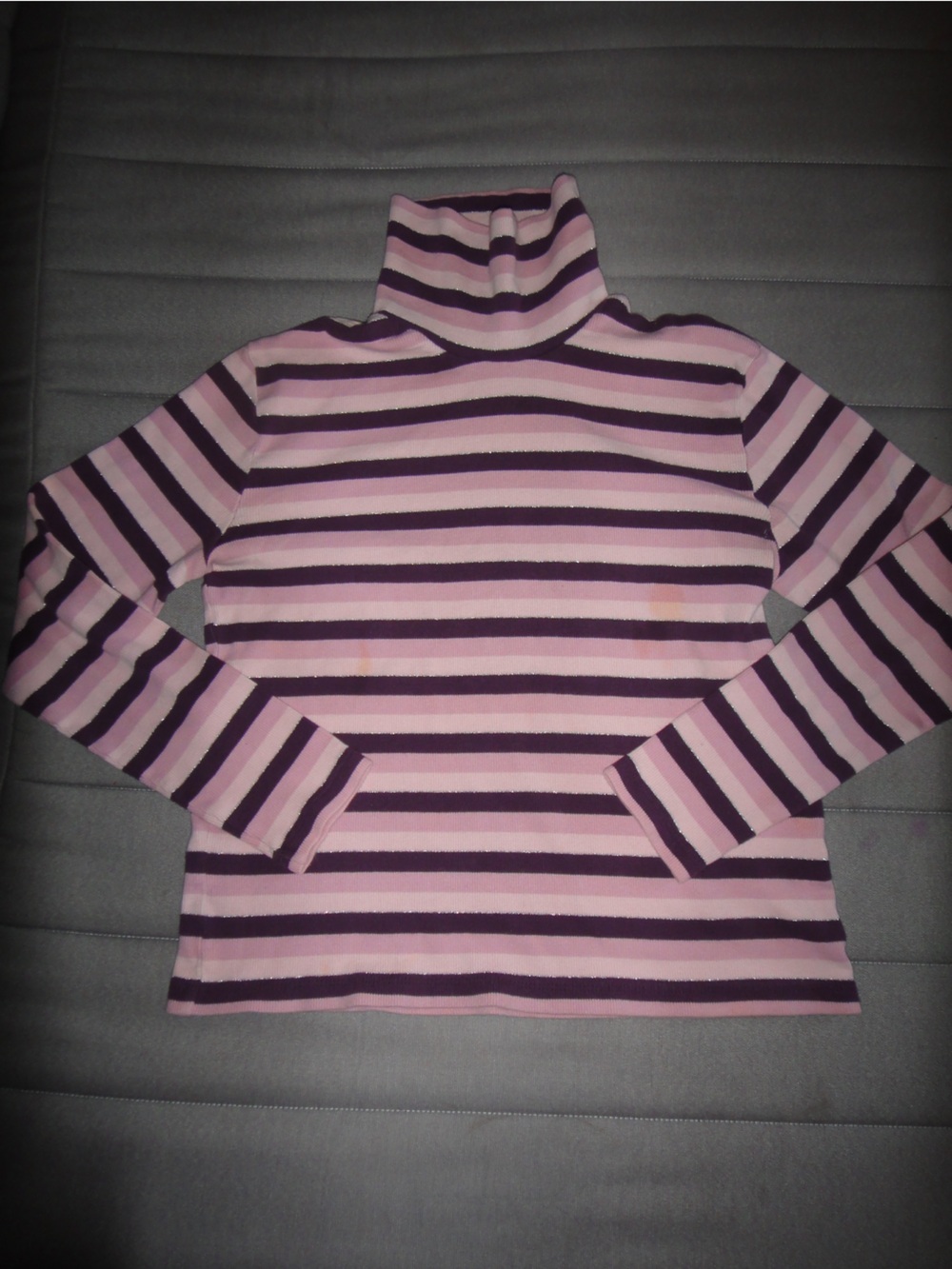 Covington Pink & Purple Striped Turtleneck Long-Sleeve Top